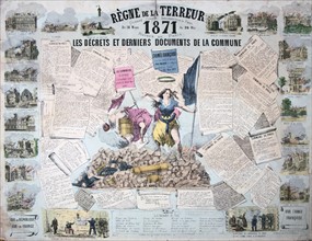Anti-commune poster during the Paris commune of 1871