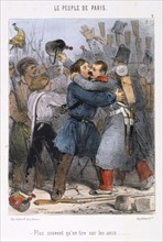 Illustration depicting a scene from the Paris Commune