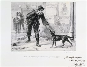 Illustration showing scene from the Siege of Paris 1870