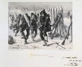 Illustration showing scene from the Siege of Paris 1870