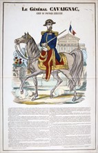 Colour illustration representing General Cavaignac