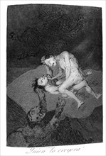 Plate 62 of 'Los caprichos', Goya