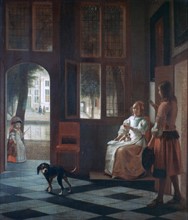 Pieter de Hooch  'A Woman Directing a Young Man With a Letter'