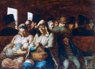Daumier, The Third-Class Carriage