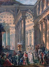 Caprice d'un Temple Romain avec l'Enterrement Triomphal d'Alexandre le Grand'