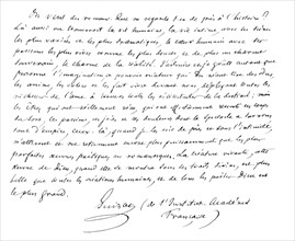 Manuscript, Signed by Francois Guizot', 18th Century