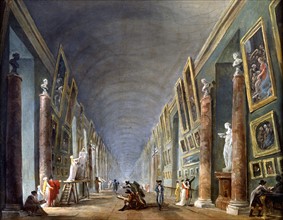 Robert, The Grand Gallery of the Louvre between 1801 and 1805