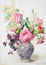 Lemaire, 'Vase of Roses'