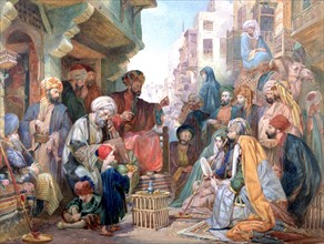 Cattermole, Scene in a Cairo Bazaar, Egypt', 19th Century