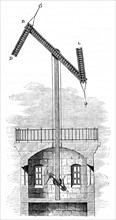 Sectional view of a telegraph tower using Chappe's