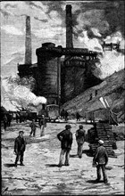 Blast furnaces at Siemens Iron and Steel Works