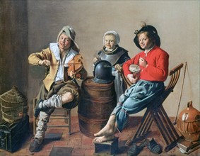 Two Boys and a Girl making Music', 1629