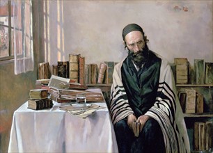 A Rabbi in his Study'