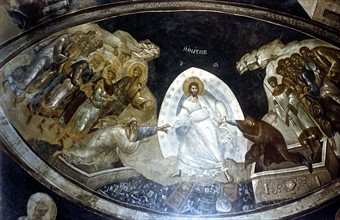 Anastasis, fresco in the parekklesion of Church of Christ in Chora