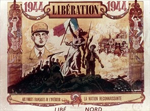 Commemorative poster celebrating the Liberation of France in 1944