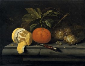 Johannes Borman, Still life Fruit with fruit knife