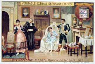 Scene from Mozart's opera "The Marriage of Figaro" 1786