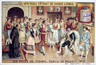 Scene from Mozart's opera "The Marriage of Figaro" 1786