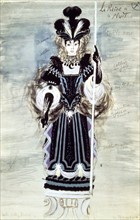 Costume design for the Queen of the Night,  mid 20th century