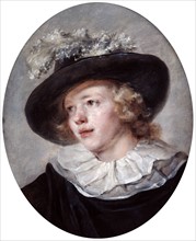 Fragonard, 'Portrait of a young man with a hat'