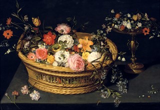 A Basket of Flowers by Jan Brueghel the Younger