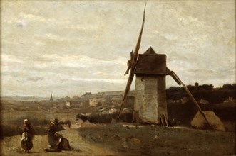 Corot, ' Windmill at Etretat'