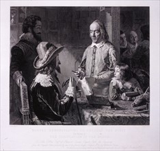 Harvey demonstrating circulation of the blood to Charles I