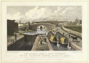 Double lock on the Regent's Canal, London