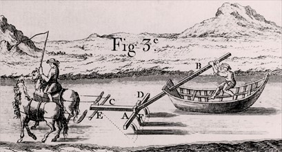 Plough used to deepen navigable rivers and canals