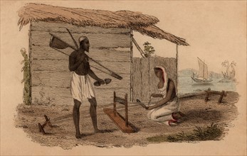 Ramasseur de coton indien et sa femme