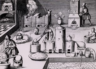 Assay laboratory with various forms of furnace