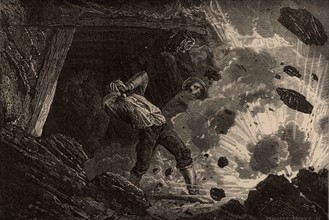 Explosion dans une mine, 1885