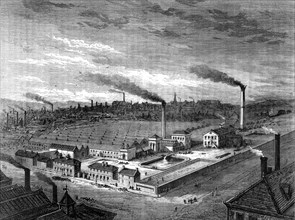 Isaac Holden & Sons' Alston wool combing works, Bradford, Yorkshire, England, c1880