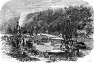 Oil springs at Tarr Farm, Oil Creek, Venango County, Pennsylvania, usa