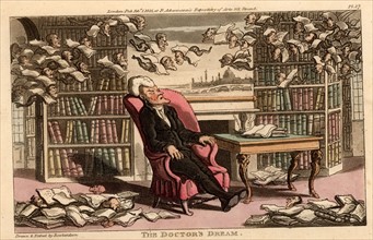 Dr Syntax, having spent the evening in My Lord's library