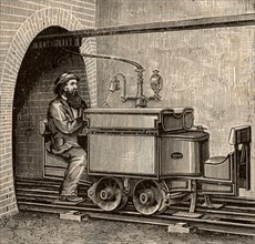 An electric mine locomotive
