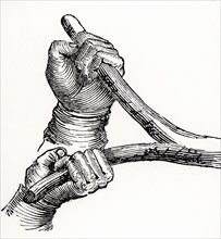Method of holding the divining rod