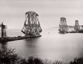 Forth Railway Bridge from the South-East, c1890, Scotland