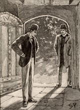 The Adventure of the Musgrave Ritual'. Holmes, left, and Watson arriving at the spot that answering