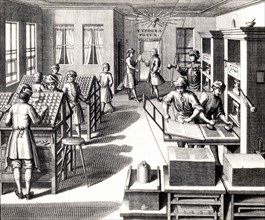 Eighteenth century printing workshop