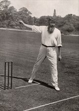 William Gilbert Grace sur un terrain de cricket