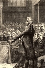 Edmund Burke apportant son soutien à Wilberforce