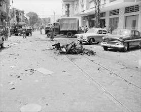 Scene of Vietcong terrorist bombing in Saigon