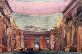 Stage design of for a production of 'Cleopatra'
