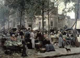 The Square in Front of Les Halles: 1880