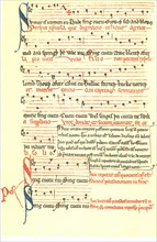Facsimile of the traditional old Northumbrian round 'Sumer is icumen in'