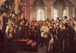 Wilhelm I King of Prussia  being proclaimed first Emperor of Germany