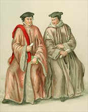 Judges in their robes during the time of Elizabeth I