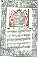Title page of "Compilacion de las Instructiones del Officio de la Sancta Inquisition"