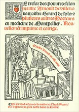 Title page of "Le Tresor des Pauvres"